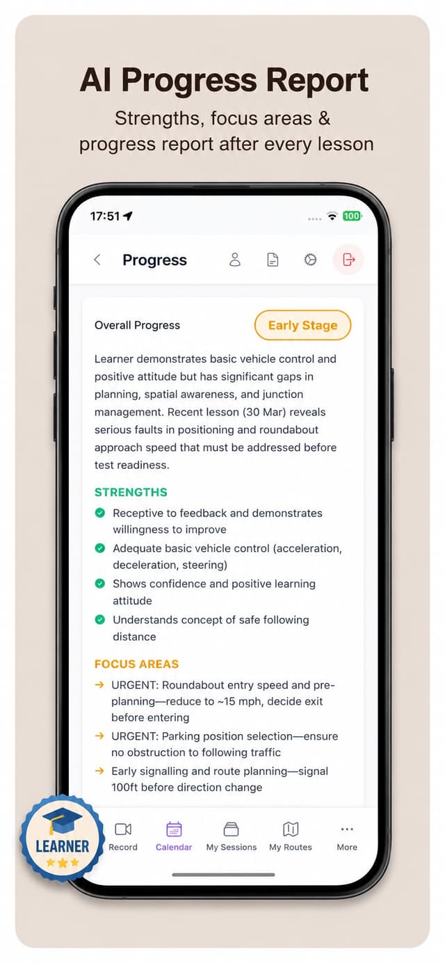 AI Progress Report — Drive Round App
